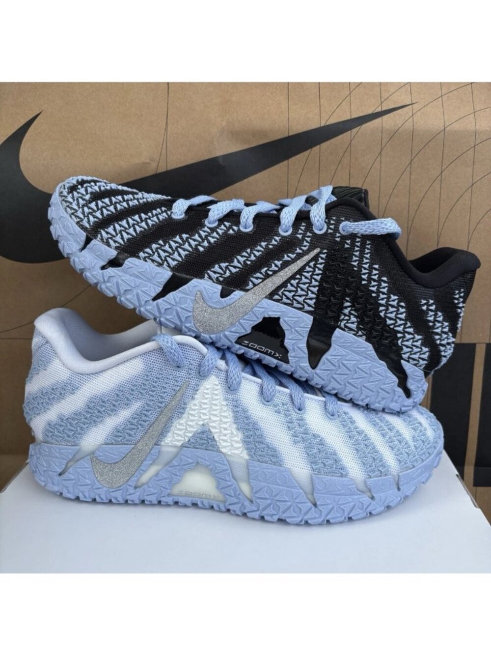 NEW Nike Ja 3 By You Mismatch Blue White IO7565-900 Men Size 8, Womens Size 9.5